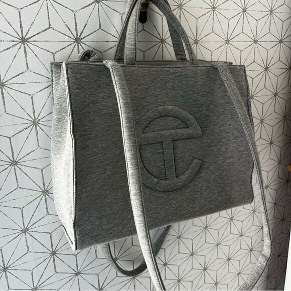 UGG x Telfar Medium Fleece Shopper Bag Gray - Picture 2 of 14